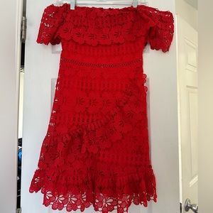 Lulus off the shoulder mini dress